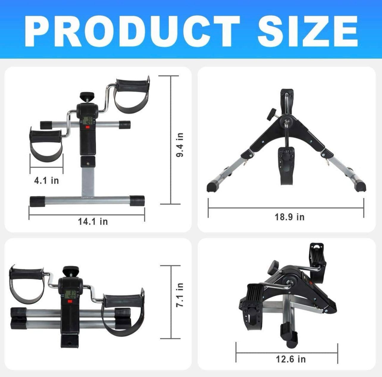 Mini Pedal Exerciser – Foldable Arm & Leg Workout Cycle