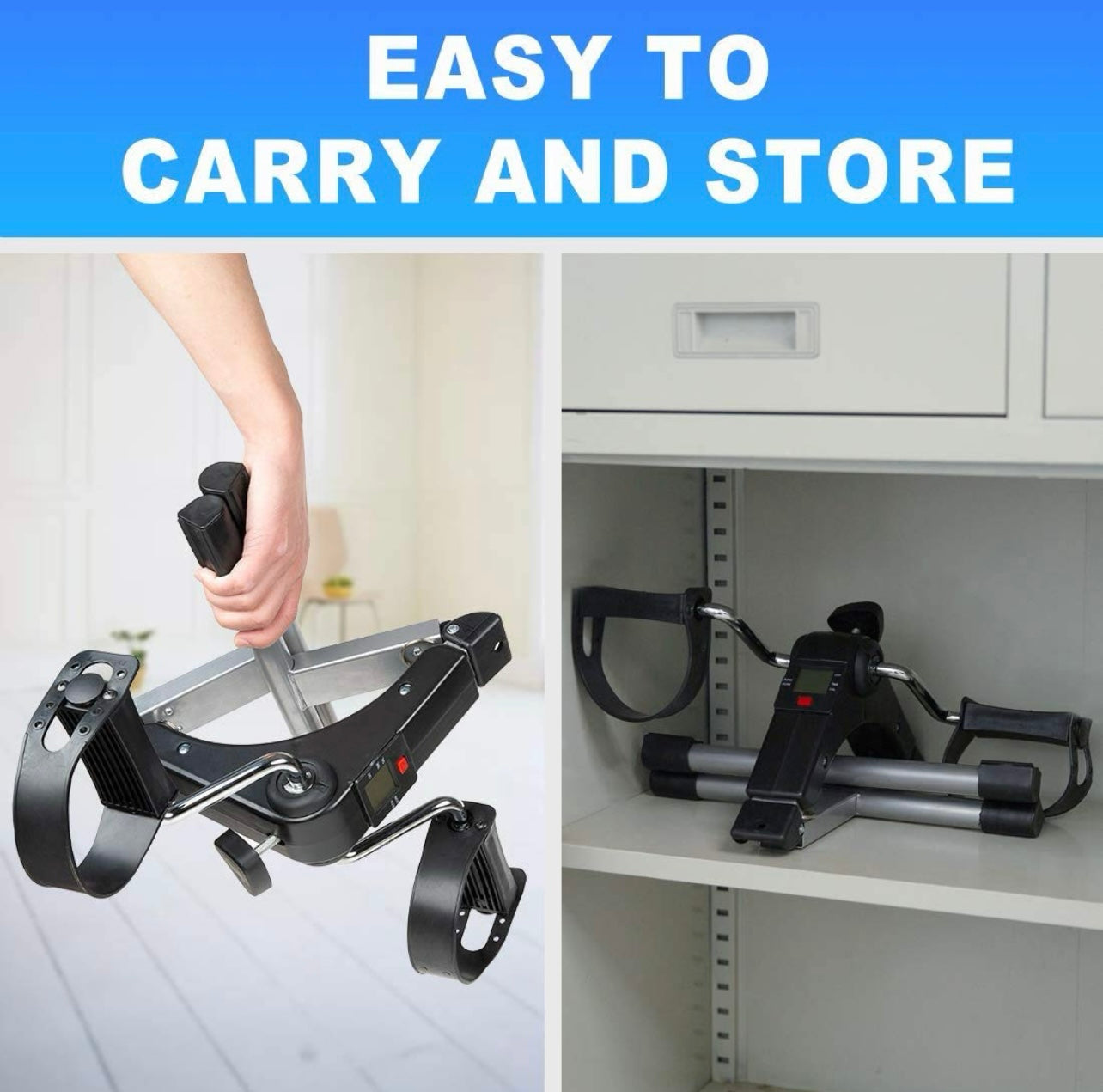 Mini Pedal Exerciser – Foldable Arm & Leg Workout Cycle