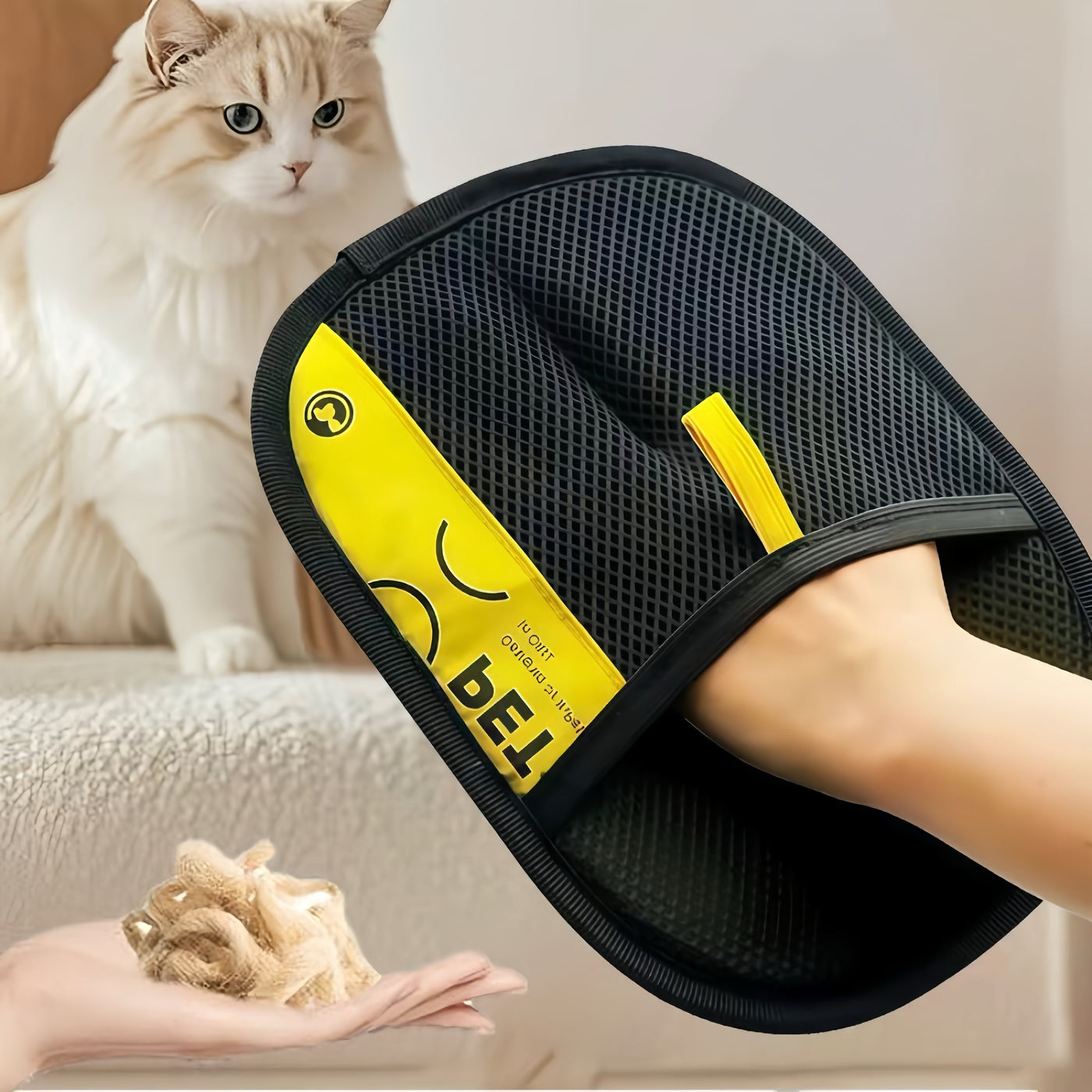 [SILVER] ElectroClean Pet Hair Removal Glove – Reusable & Eco-Friendly Cleaning Tool