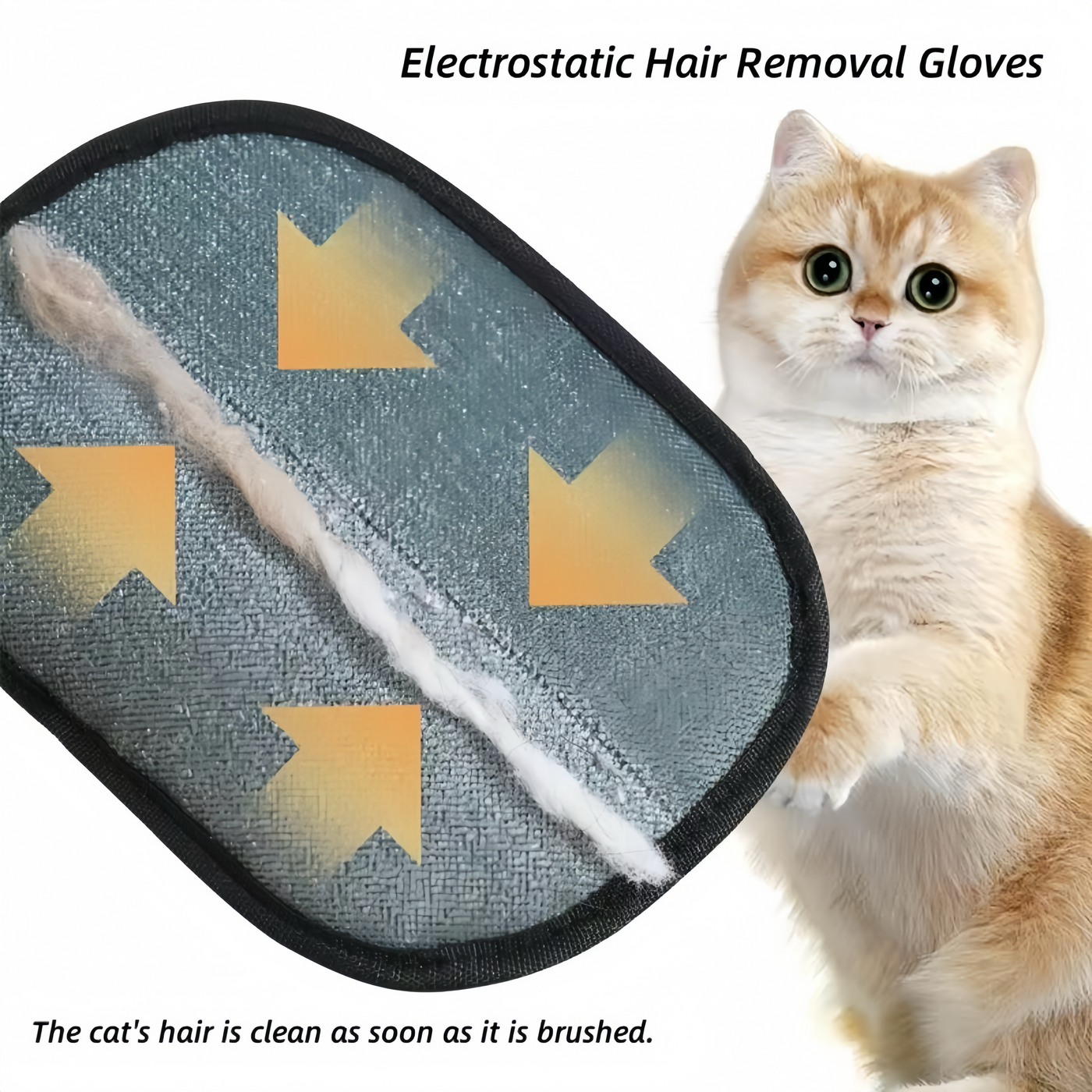 [SILVER] ElectroClean Pet Hair Removal Glove – Reusable & Eco-Friendly Cleaning Tool